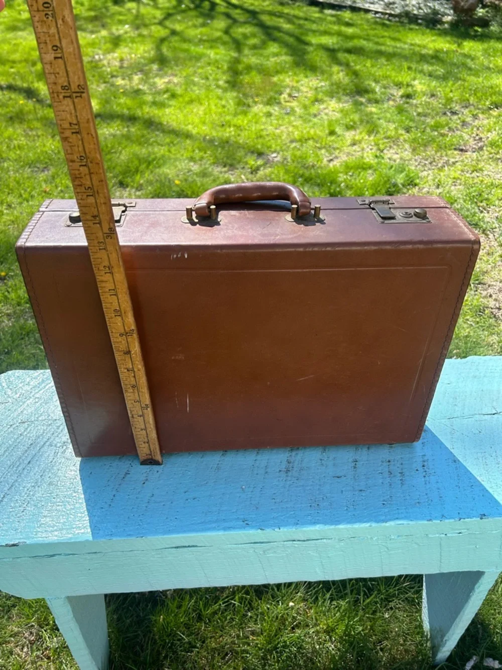 Vintage 1960's Lions Club International Leather Briefcase